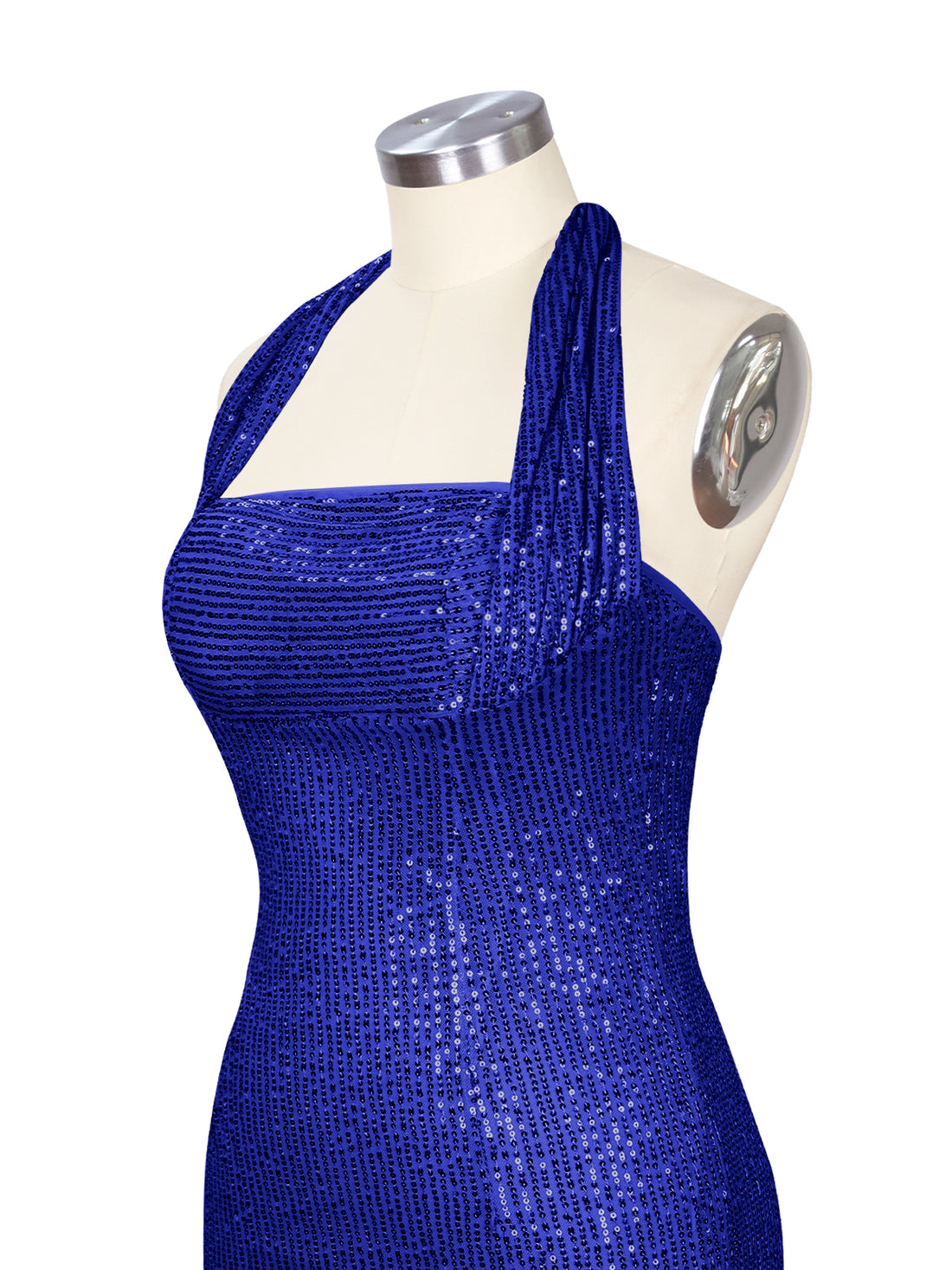 Halter Sequin Sheath Mini Dress 