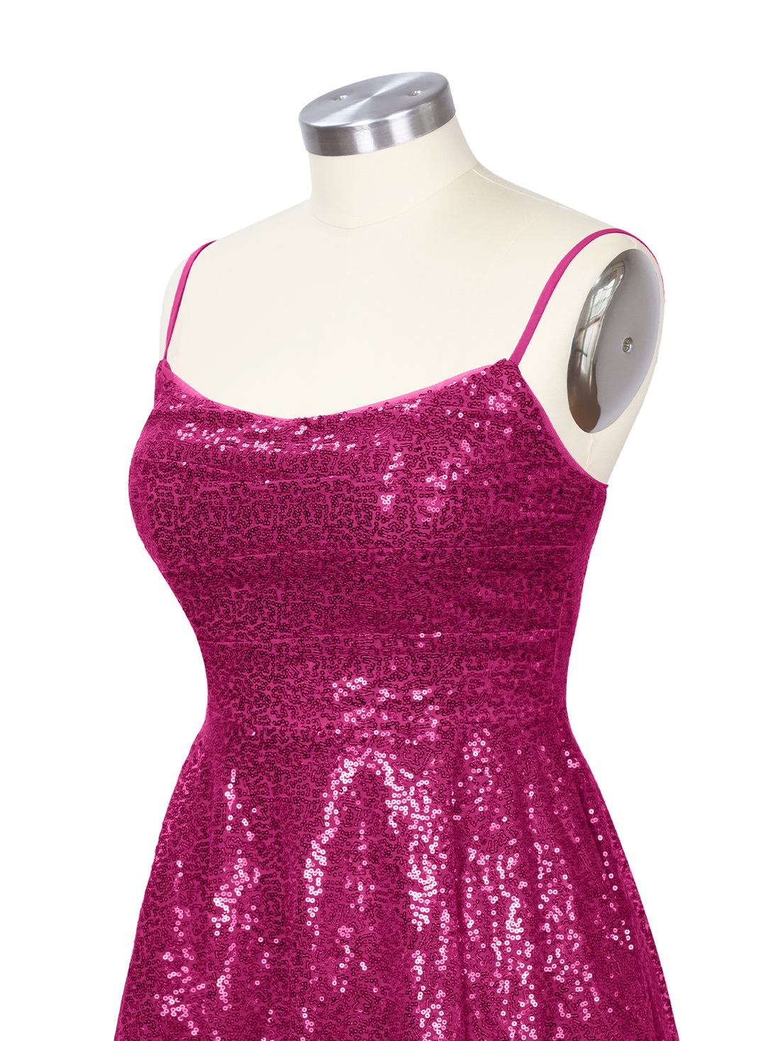 Sequin Scoop Neckline Mini Dress 