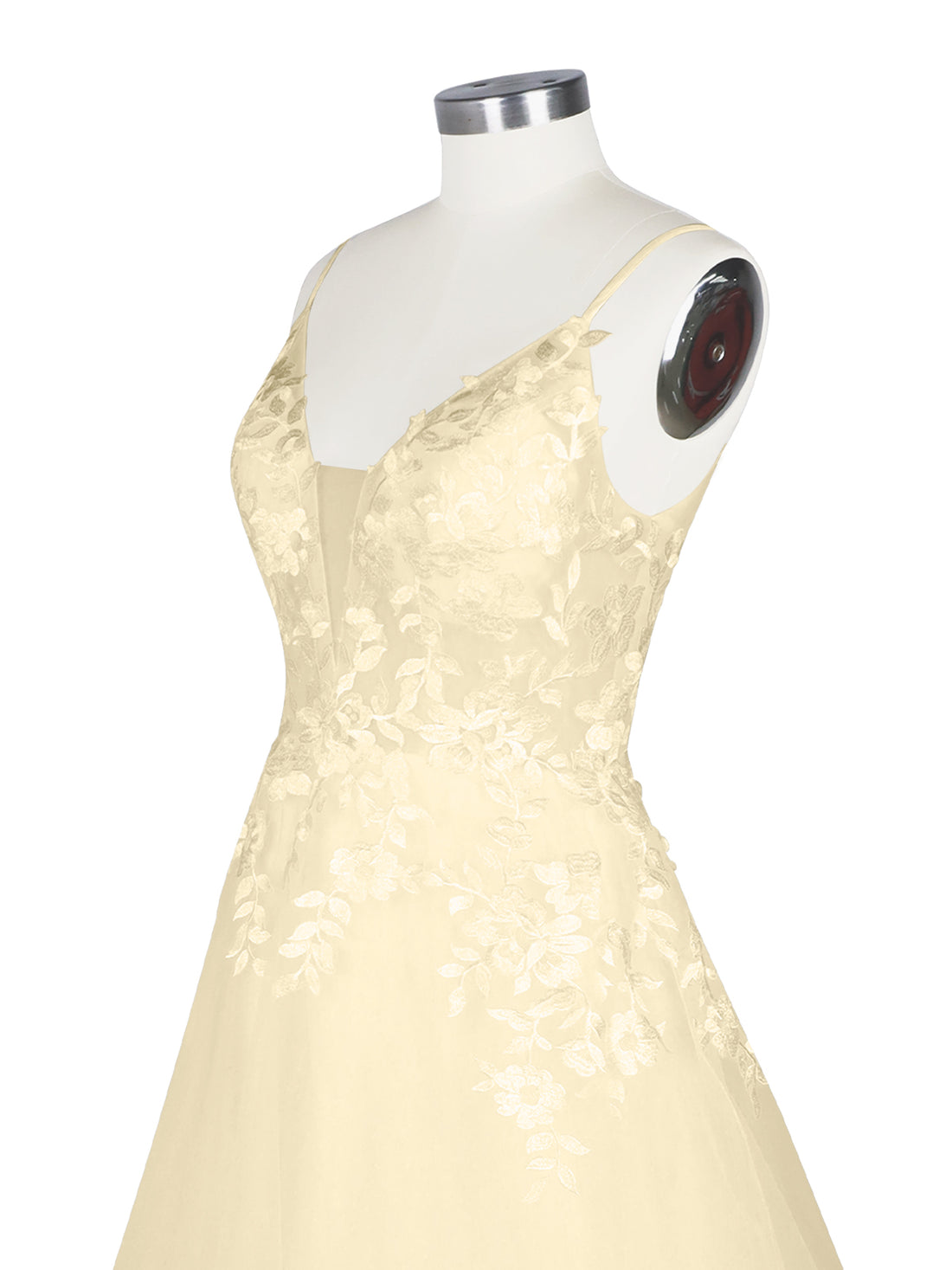 Illusion Spaghetti Straps Wedding Dress 