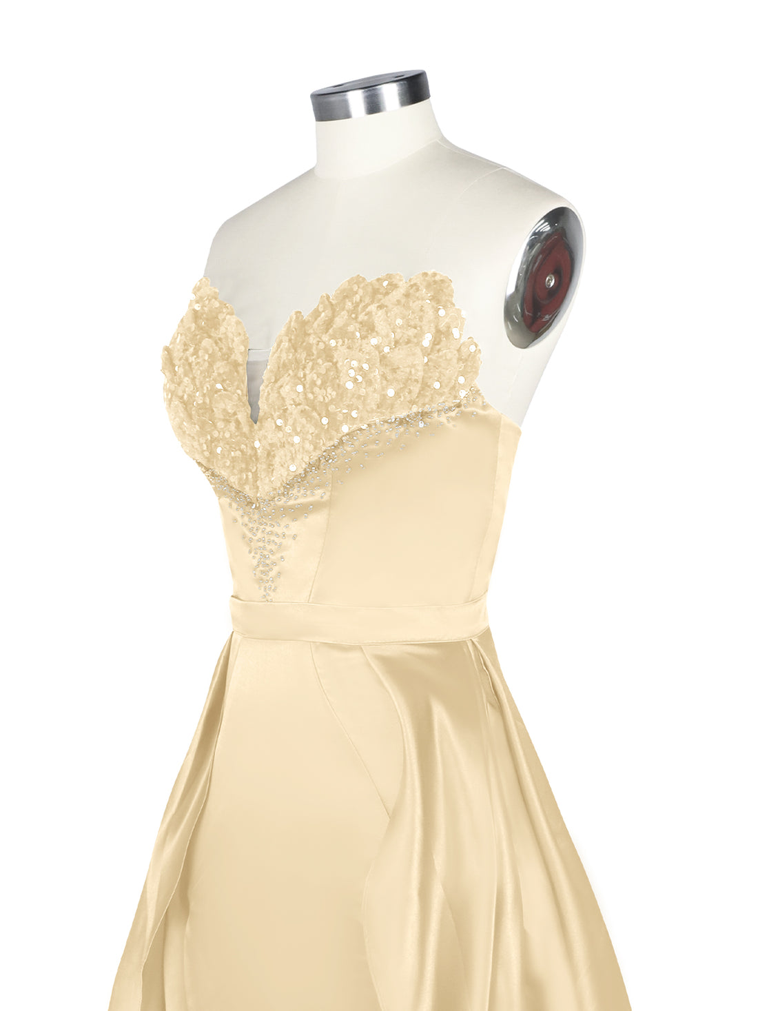 Strapless Sequin Prom Dress 