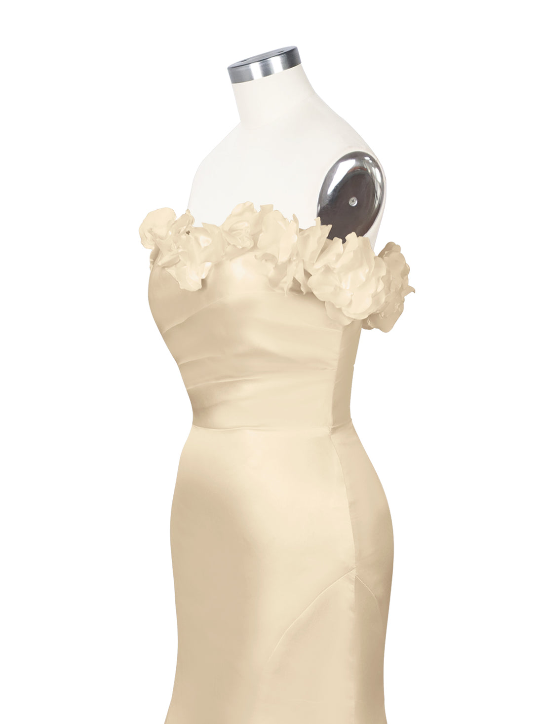 3D Floral Sheath Wedding Dress 