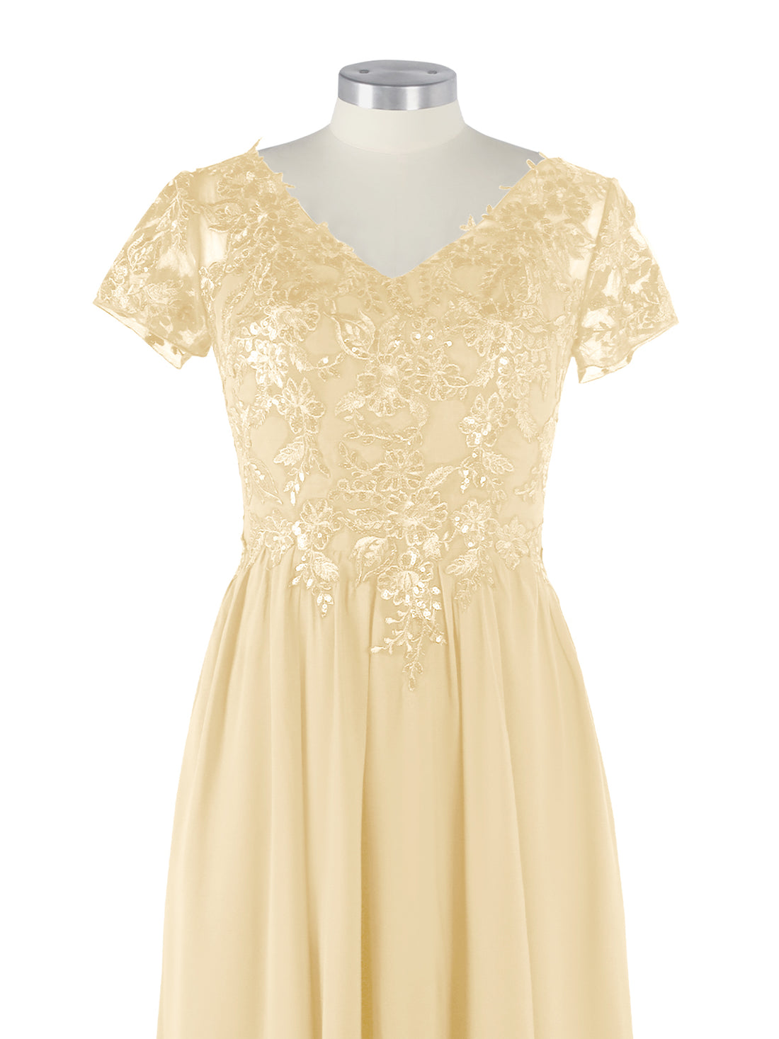 Short Sleeves Chiffon Dress 