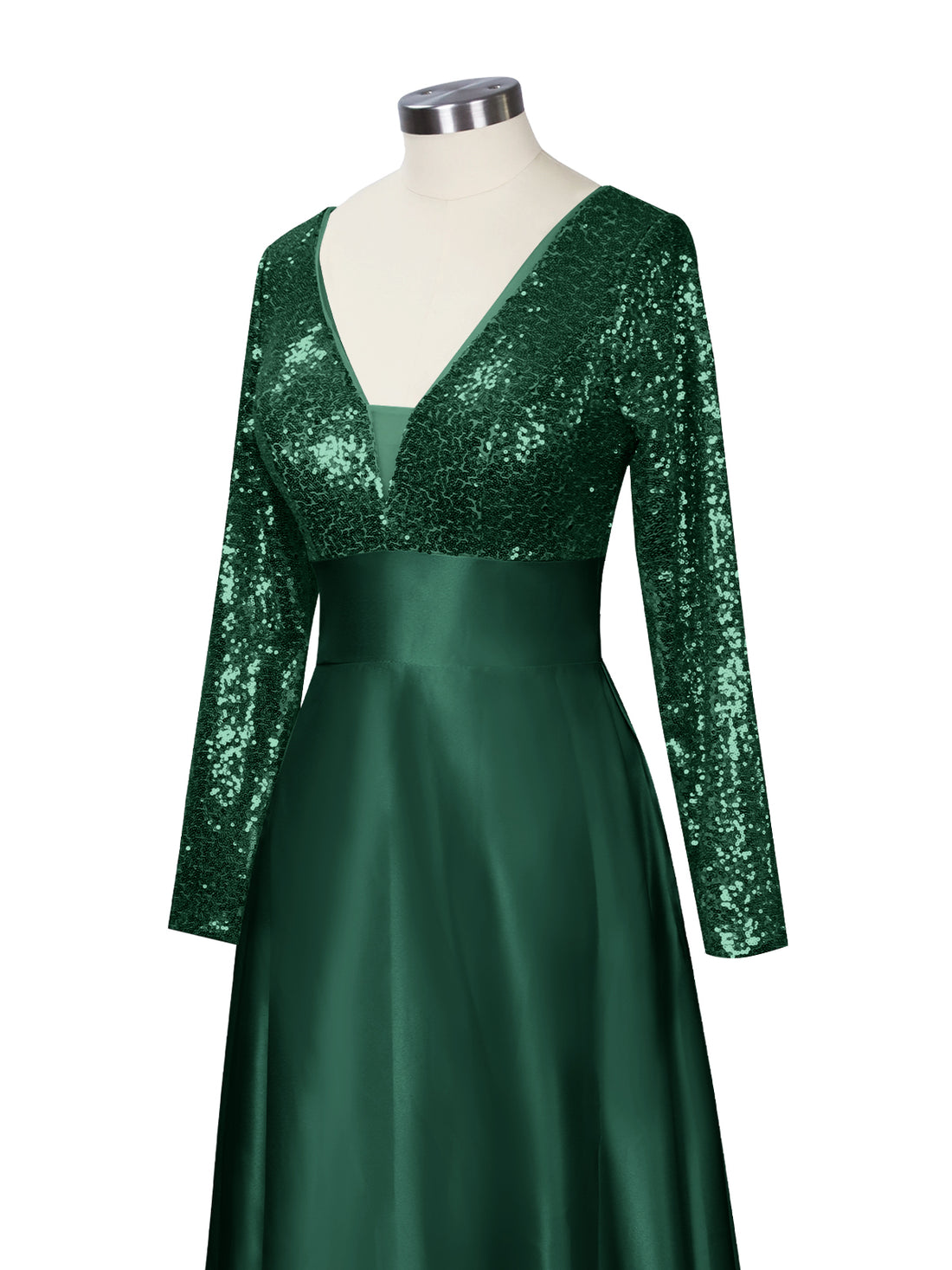 Long Sleeveless Sequin Prom Dress 