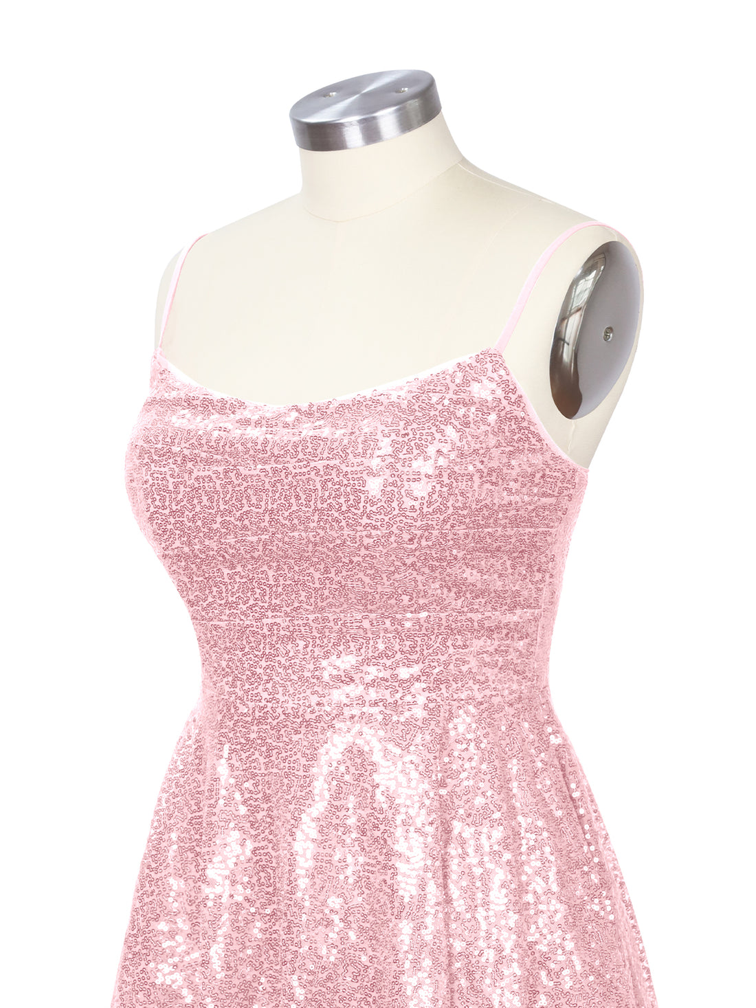 Sequin Scoop Neckline Mini Dress 