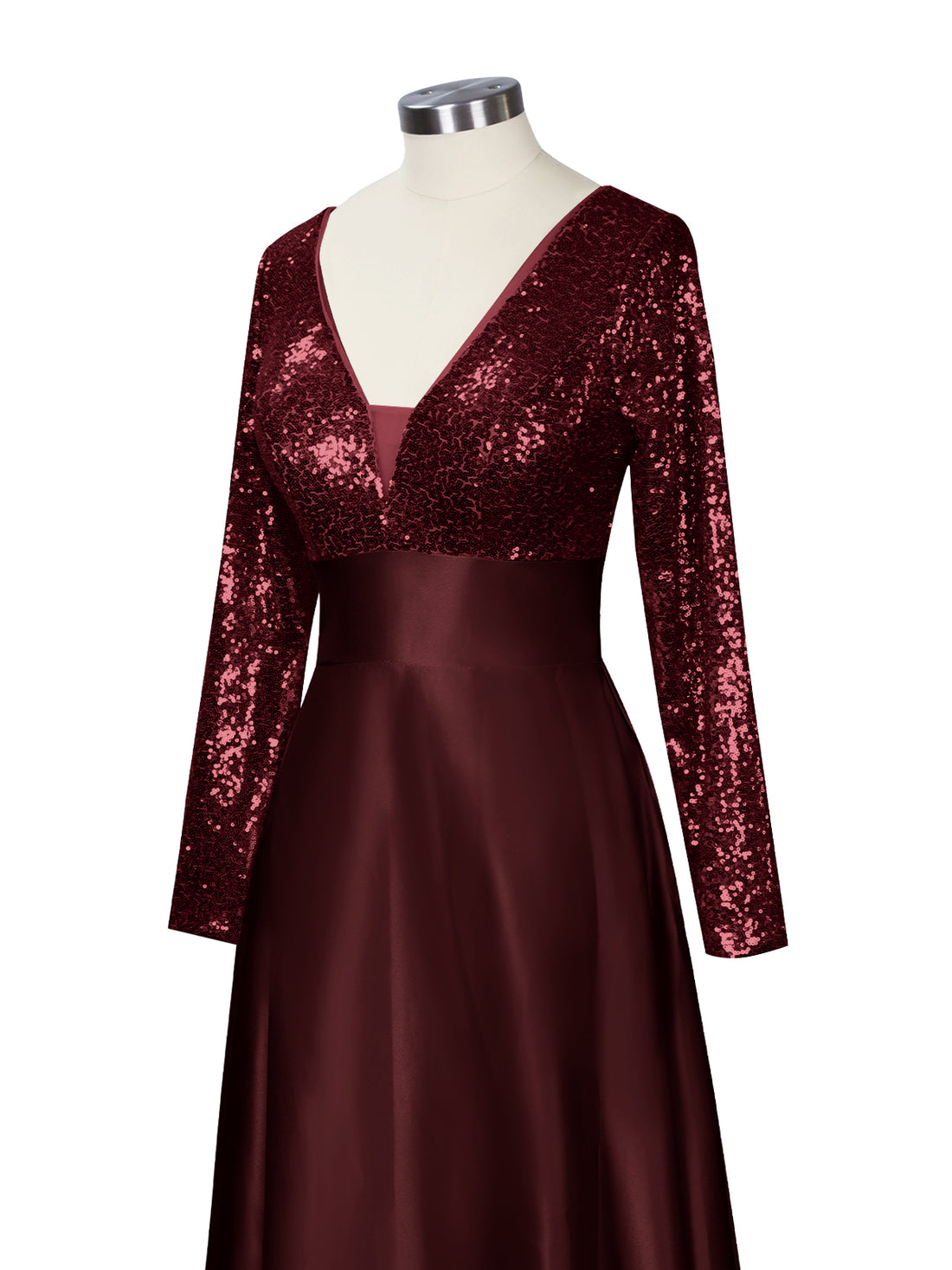 Long Sleeveless Sequin Prom Dress 