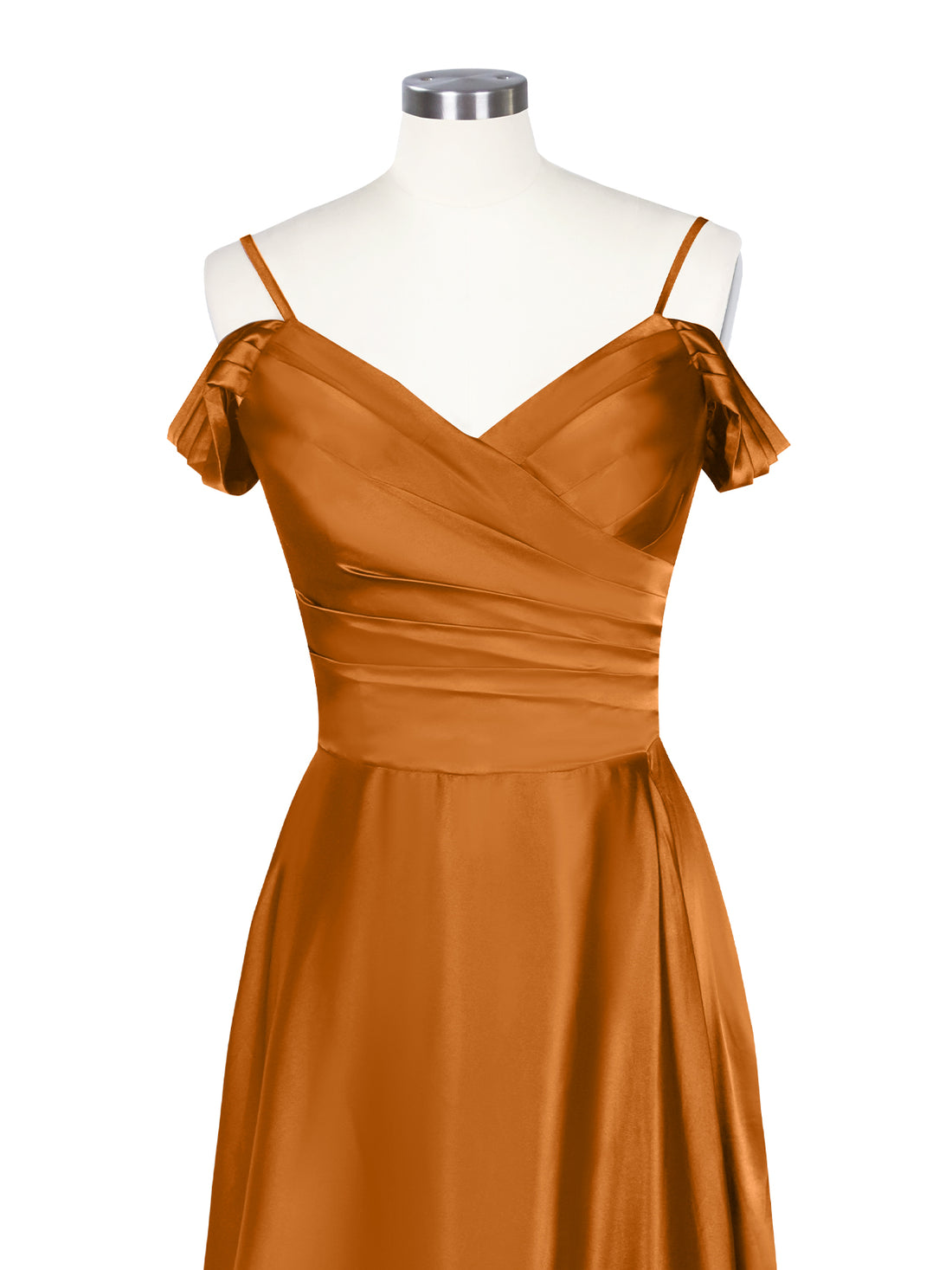 Silk-Like Pleated Prom Dress 