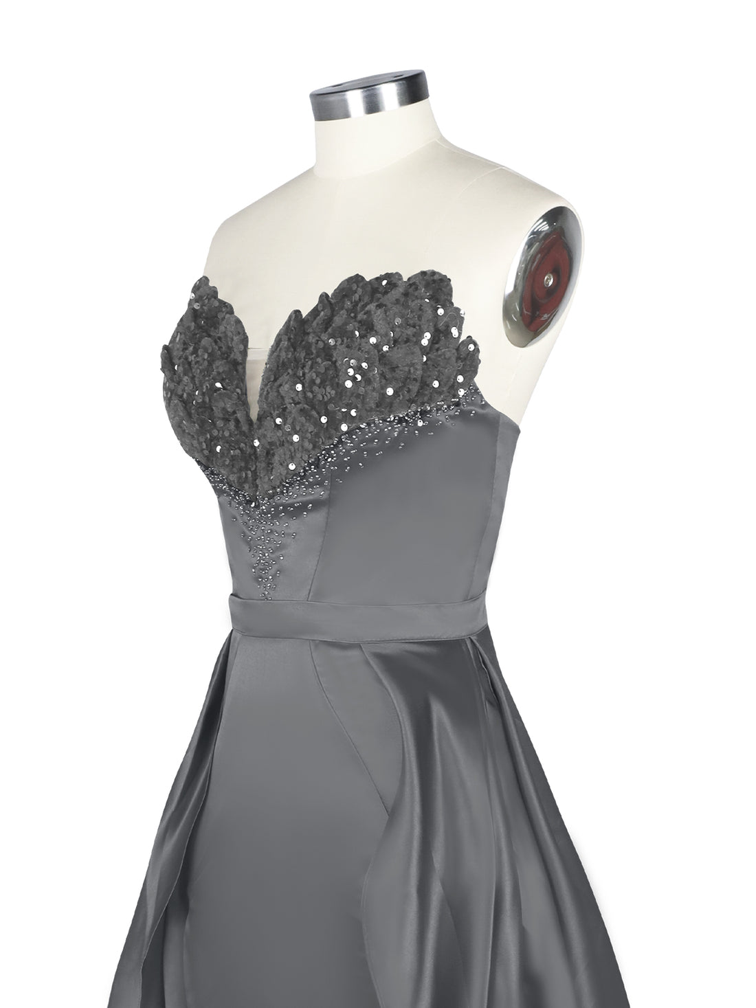 Strapless Sequin Prom Dress 