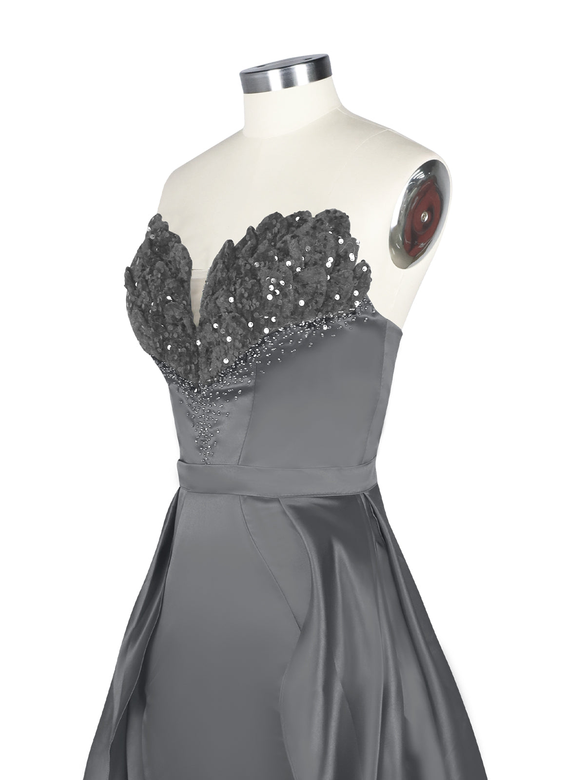 Strapless Sequin Prom Dress 