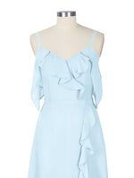 Flowy Spaghetti Bridesmaid Dress 