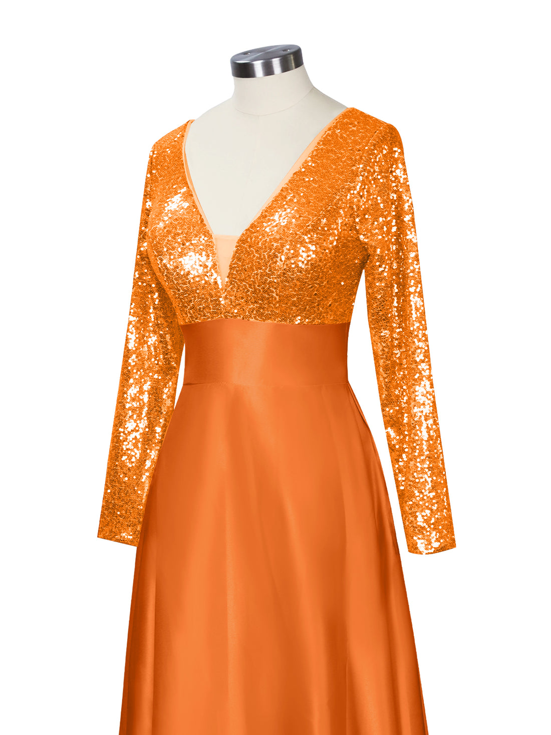 Long Sleeveless Sequin Prom Dress 