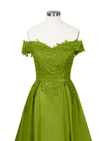 Applique Bodice Prom Dress 