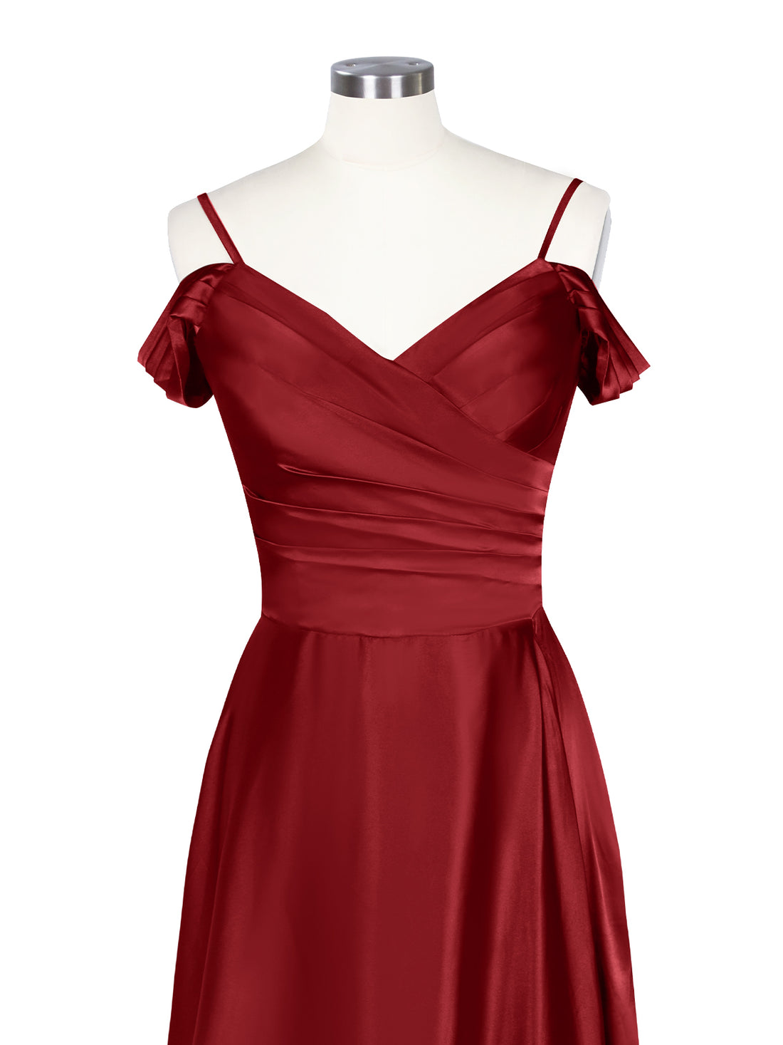 Silk-Like Pleated Prom Dress 