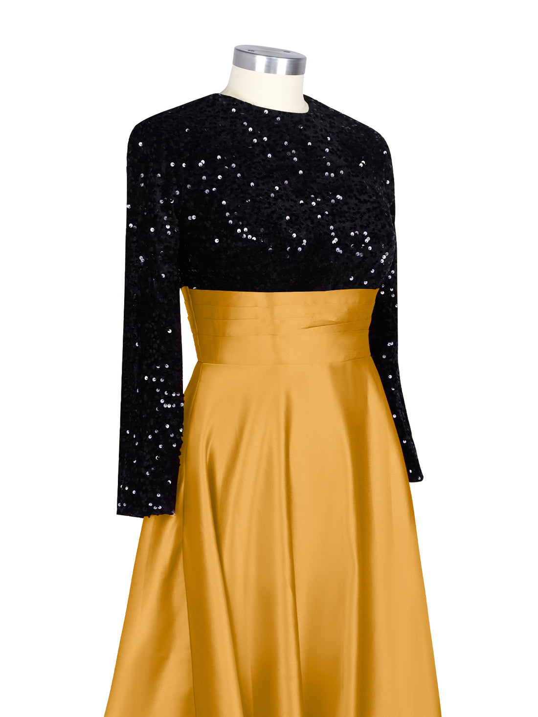 Sequin Jewel Neckline Prom Dress 
