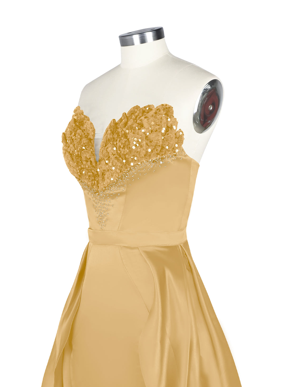 Strapless Sequin Prom Dress 