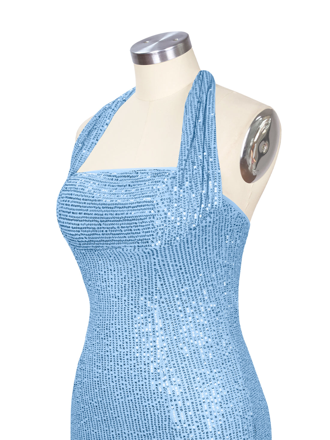 Halter Sequin Sheath Mini Dress 