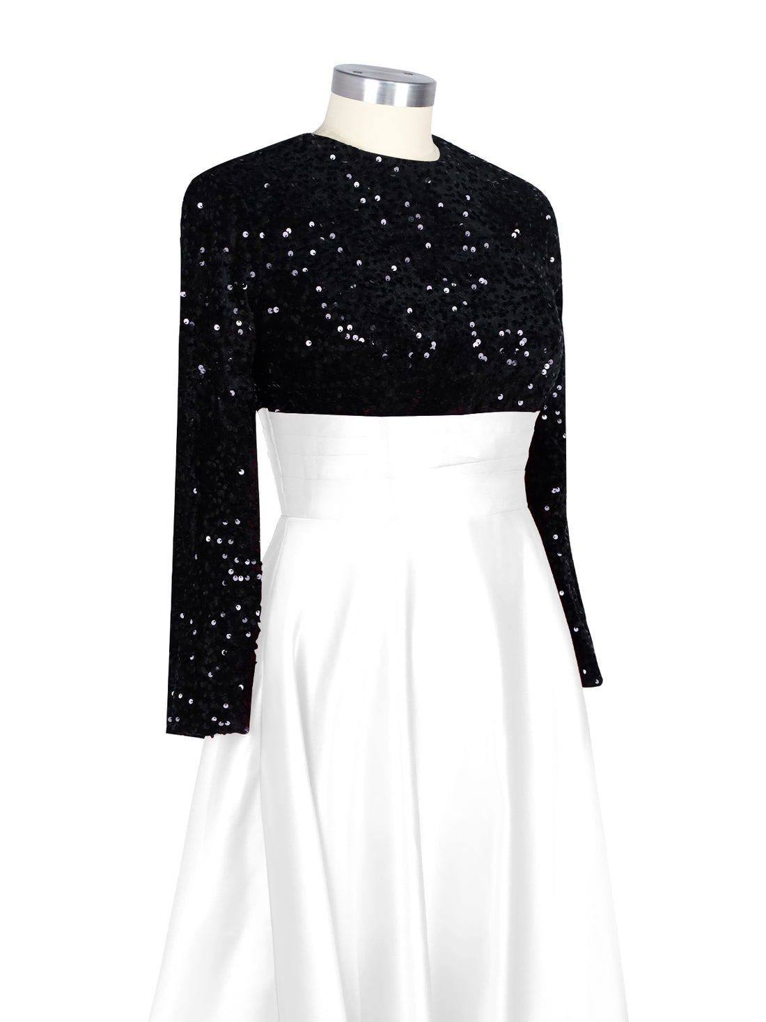 Sequin Jewel Neckline Prom Dress 