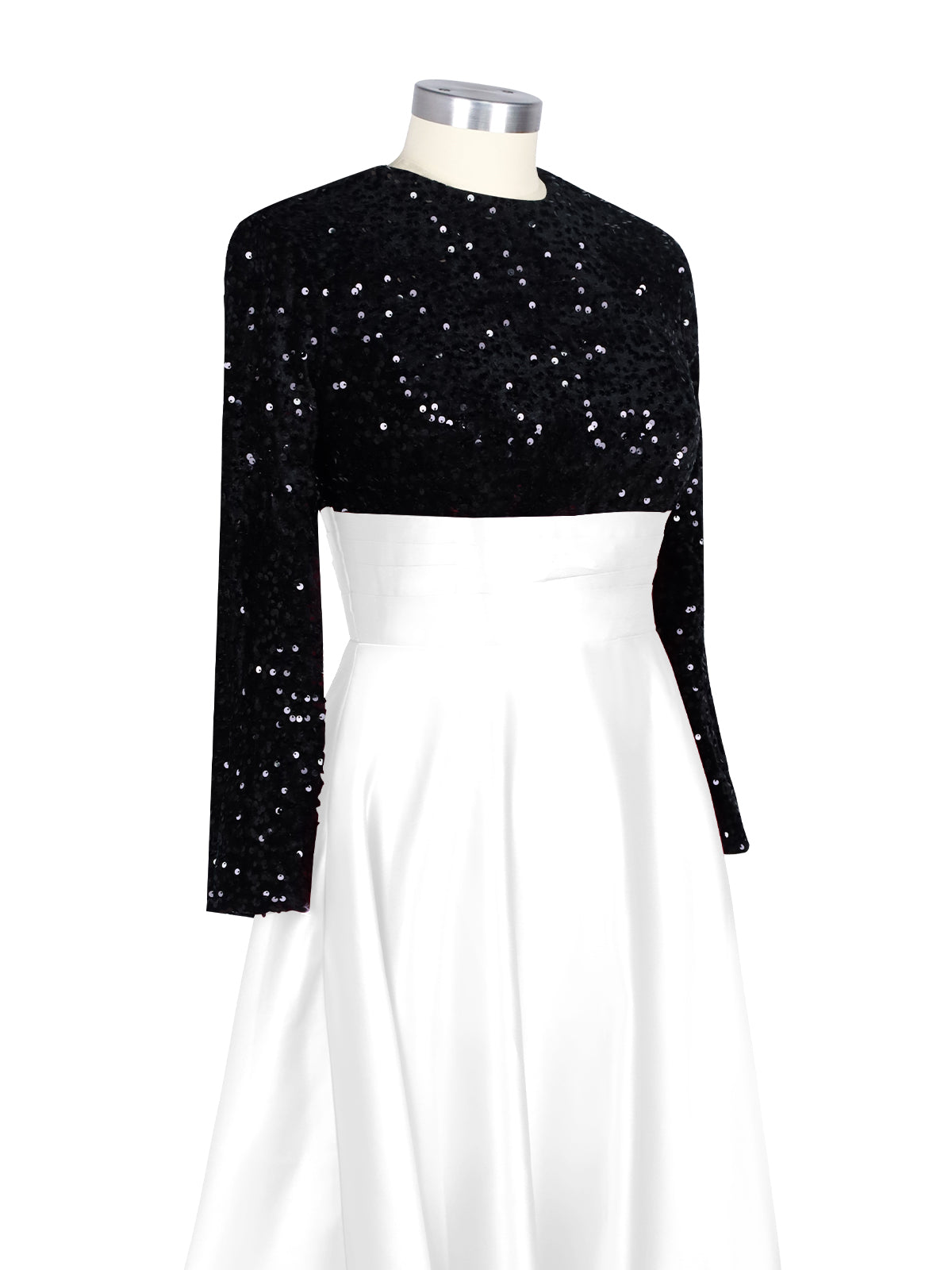 Sequin Jewel Neckline Prom Dress 