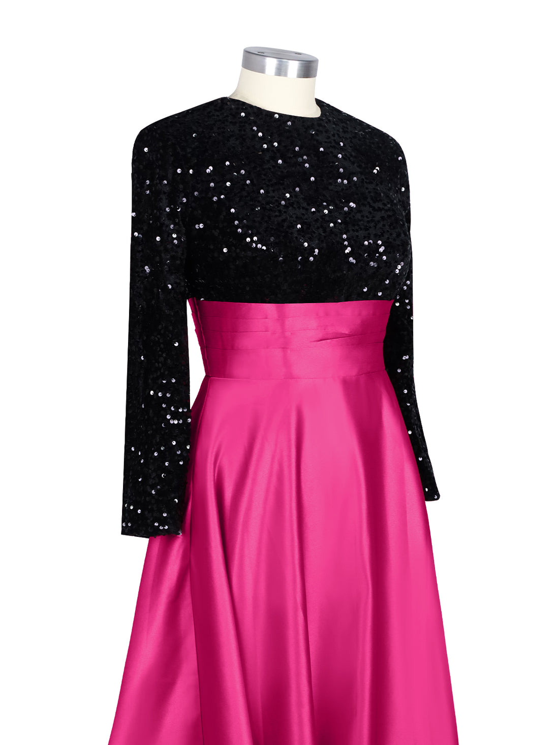 Sequin Jewel Neckline Prom Dress 