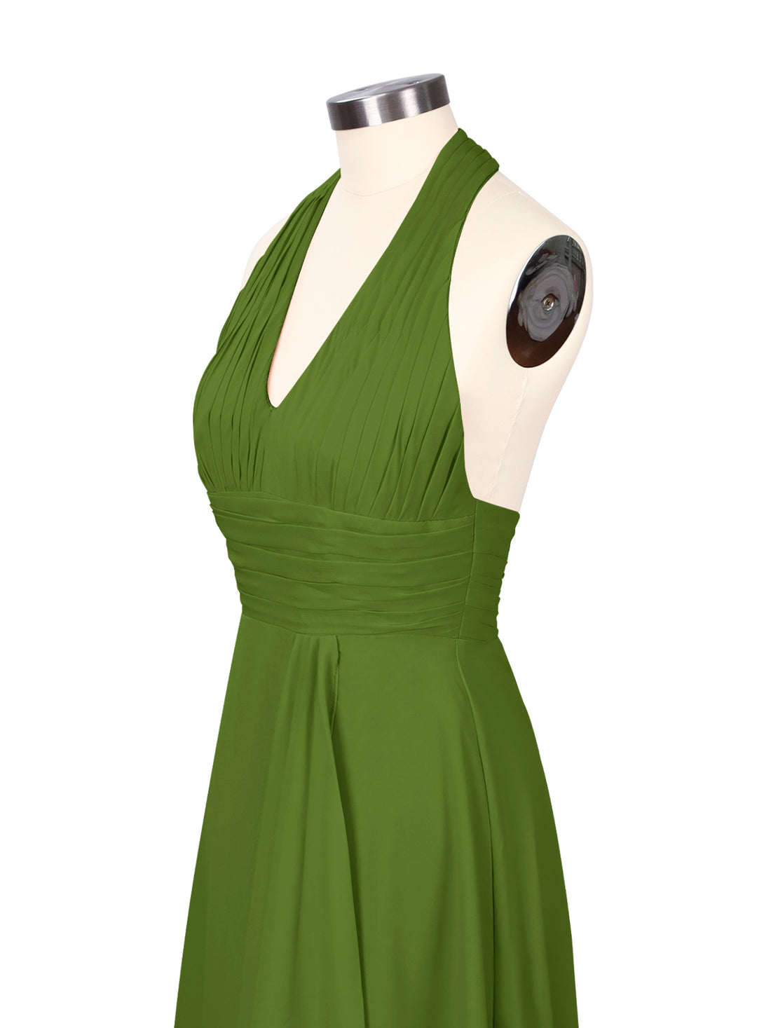 Ruched Halter Bridesmaid Dress 