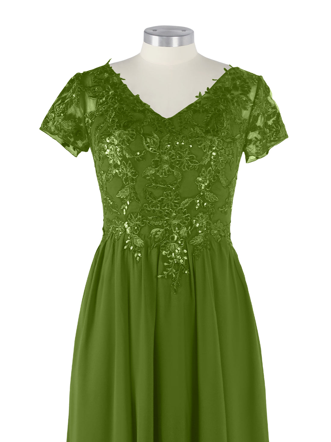 Short Sleeves Chiffon Dress 