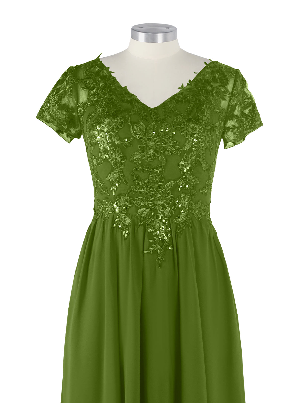 Short Sleeves Chiffon Dress 