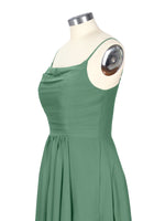 Spaghetti Asymmetrical Bridesmaid Dress 