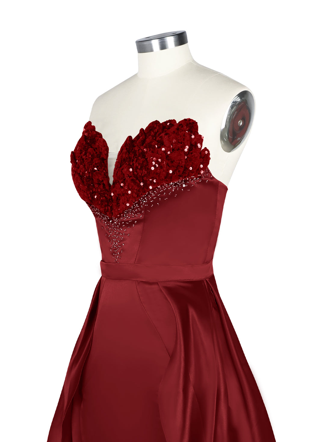 Strapless Sequin Prom Dress 