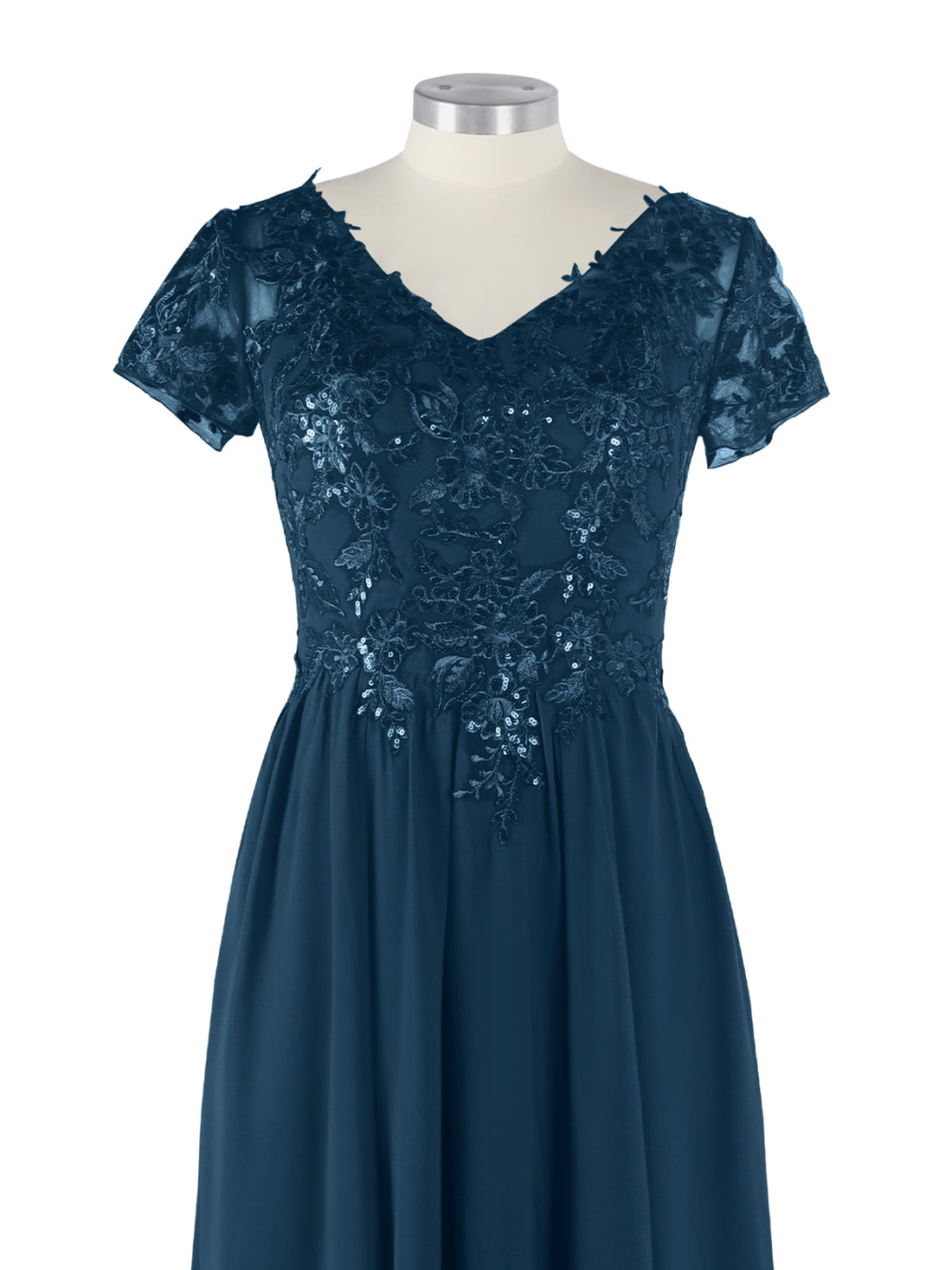 Short Sleeves Chiffon Dress 