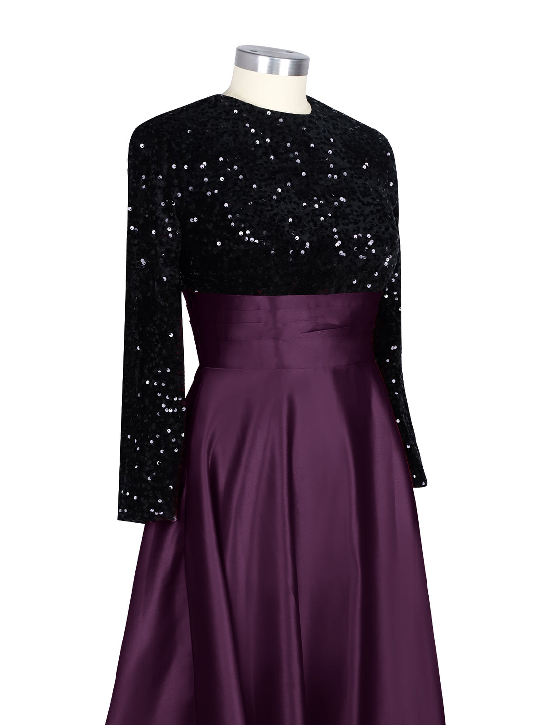 Sequin Jewel Neckline Prom Dress 