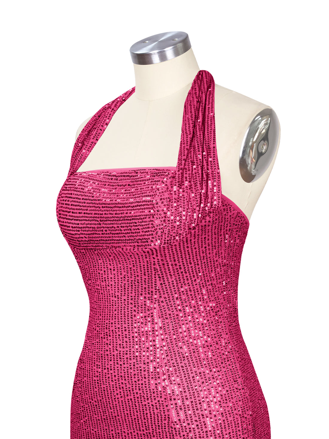Halter Sequin Sheath Mini Dress 