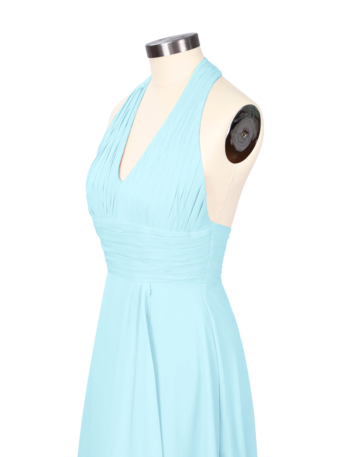 Ruched Halter Bridesmaid Dress 
