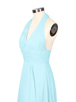 Ruched Halter Bridesmaid Dress 