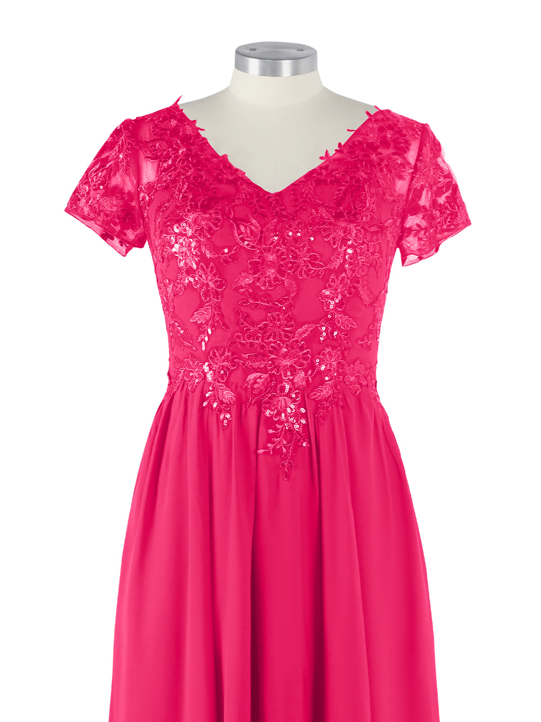 Short Sleeves Chiffon Dress 