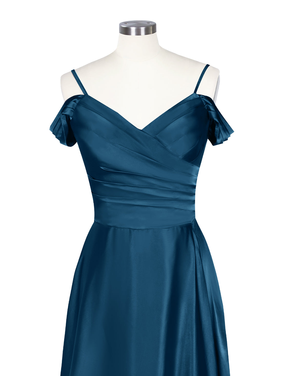 Silk-Like Pleated Prom Dress 