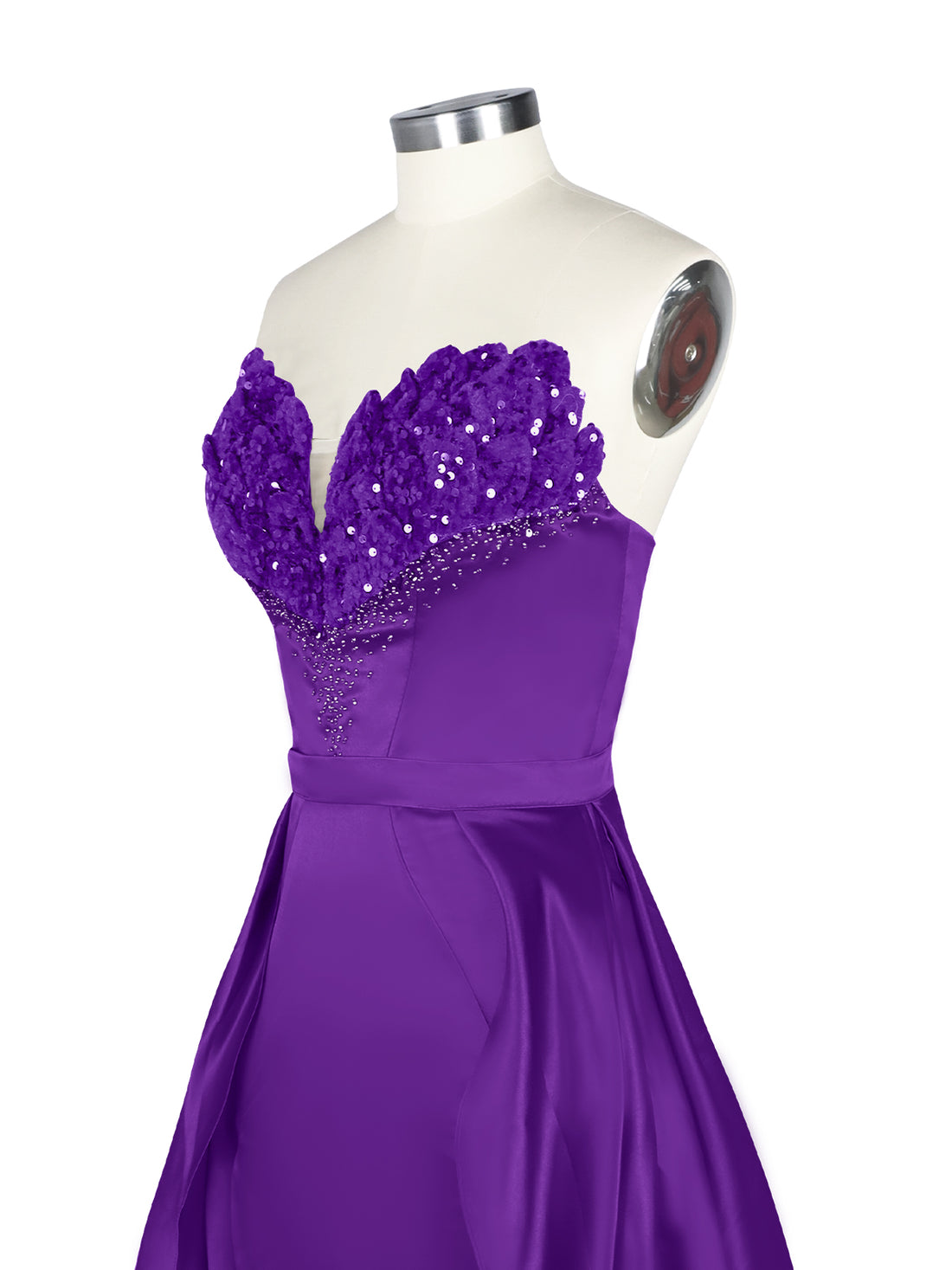 Strapless Sequin Prom Dress 