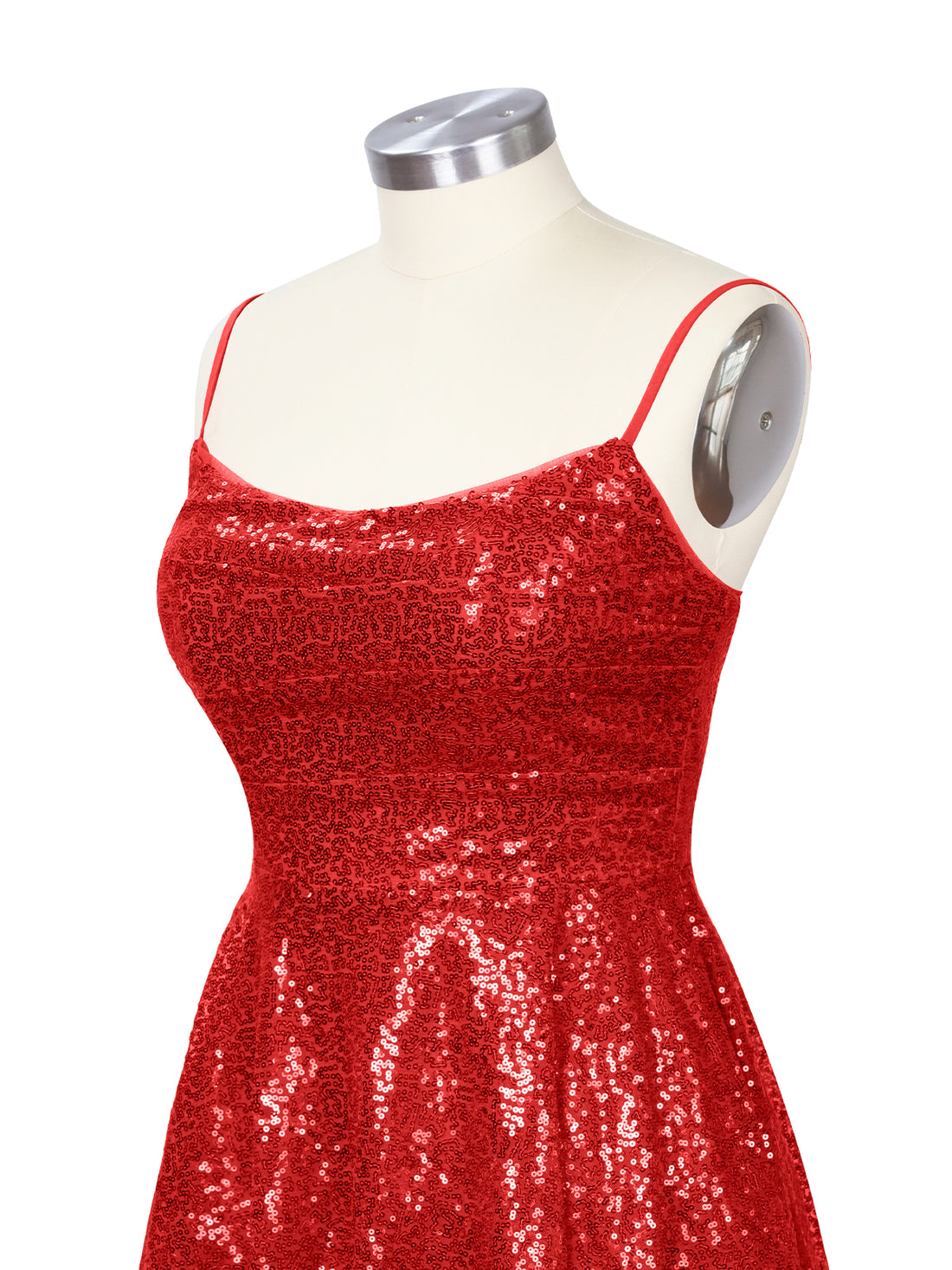 Sequin Scoop Neckline Mini Dress 
