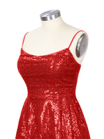Sequin Scoop Neckline Mini Dress 