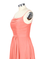 Spaghetti Asymmetrical Bridesmaid Dress 