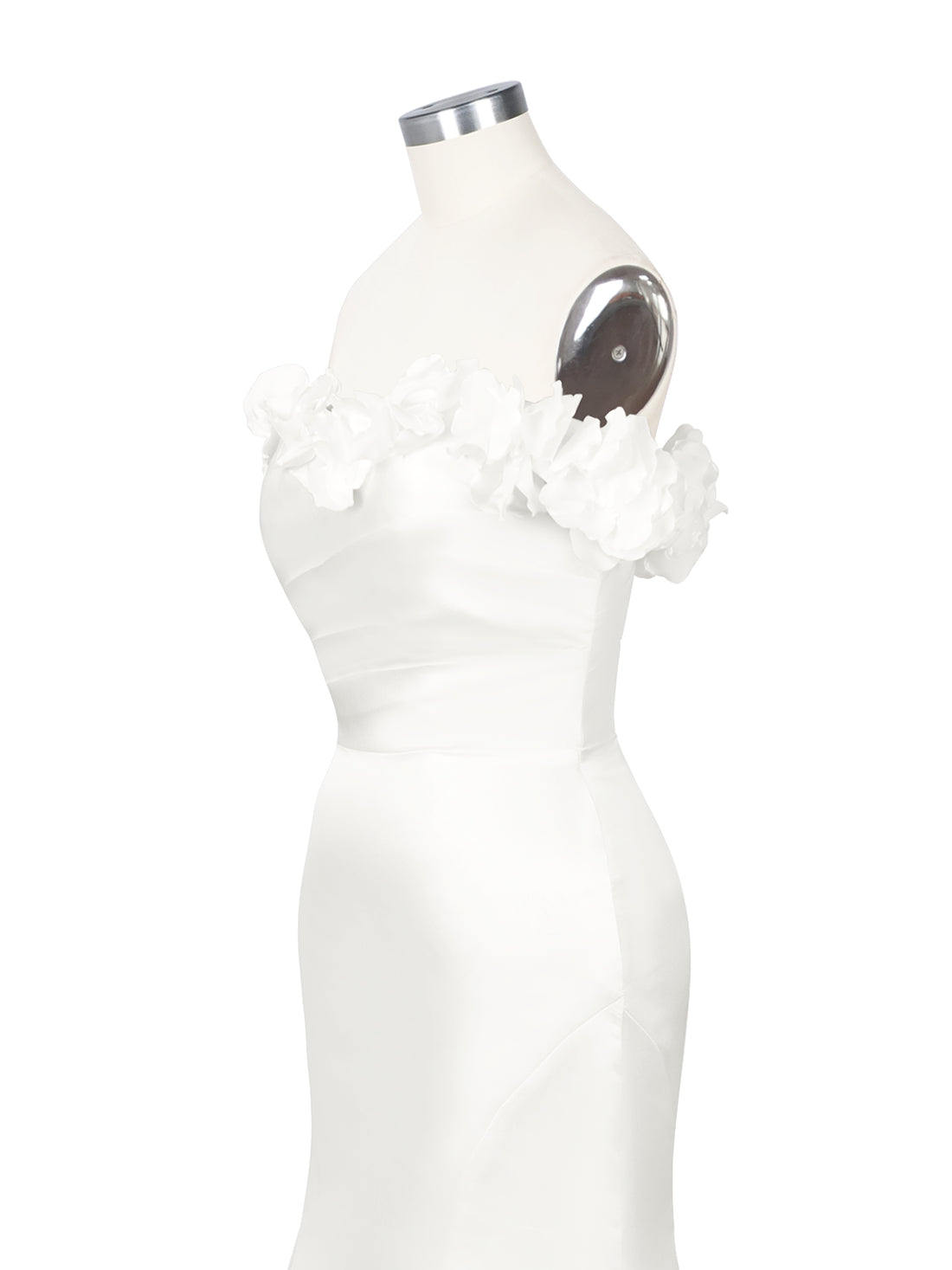 3D Floral Sheath Wedding Dress 