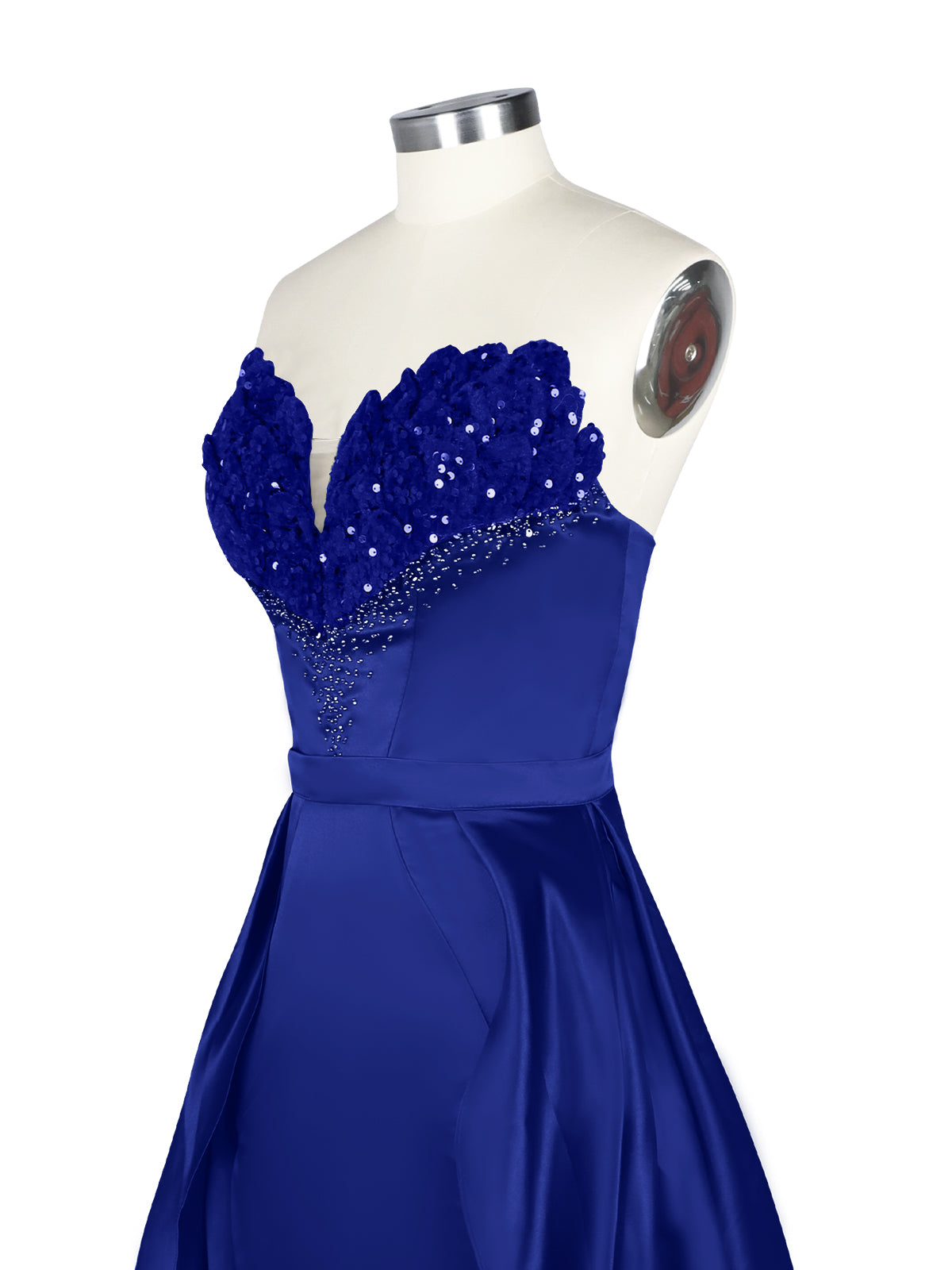 Strapless Sequin Prom Dress 