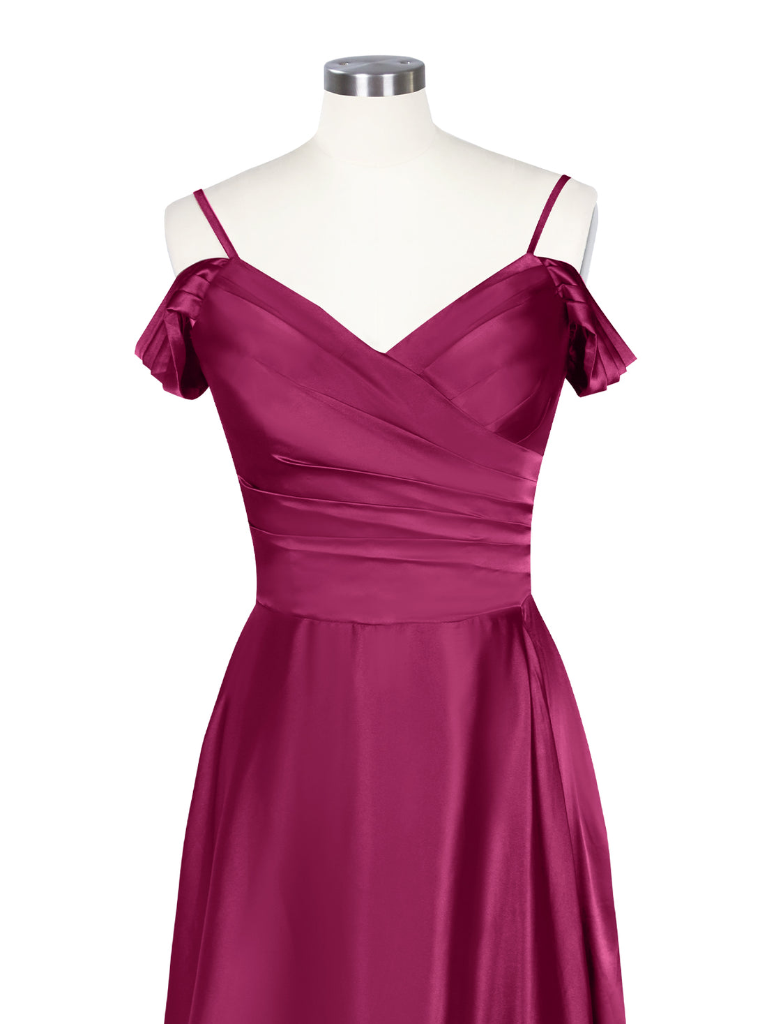 Silk-Like Pleated Prom Dress 