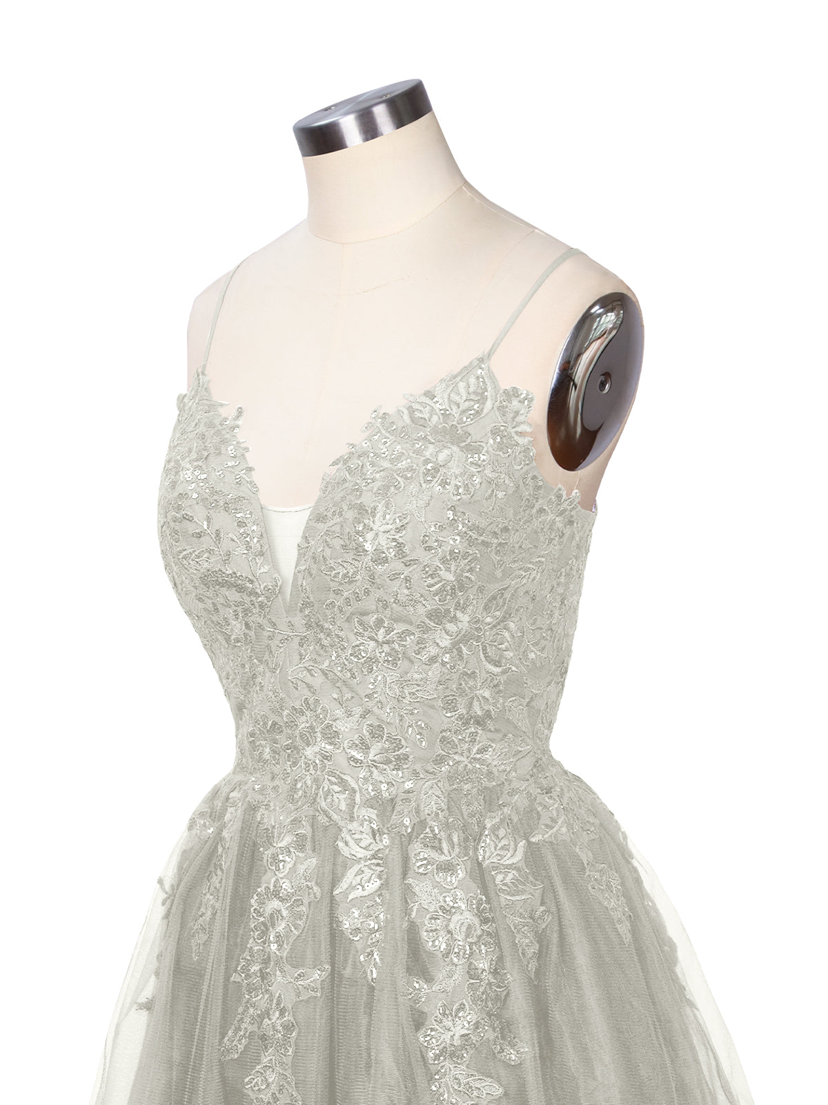 Applique Soft Tulle Mini Dress 