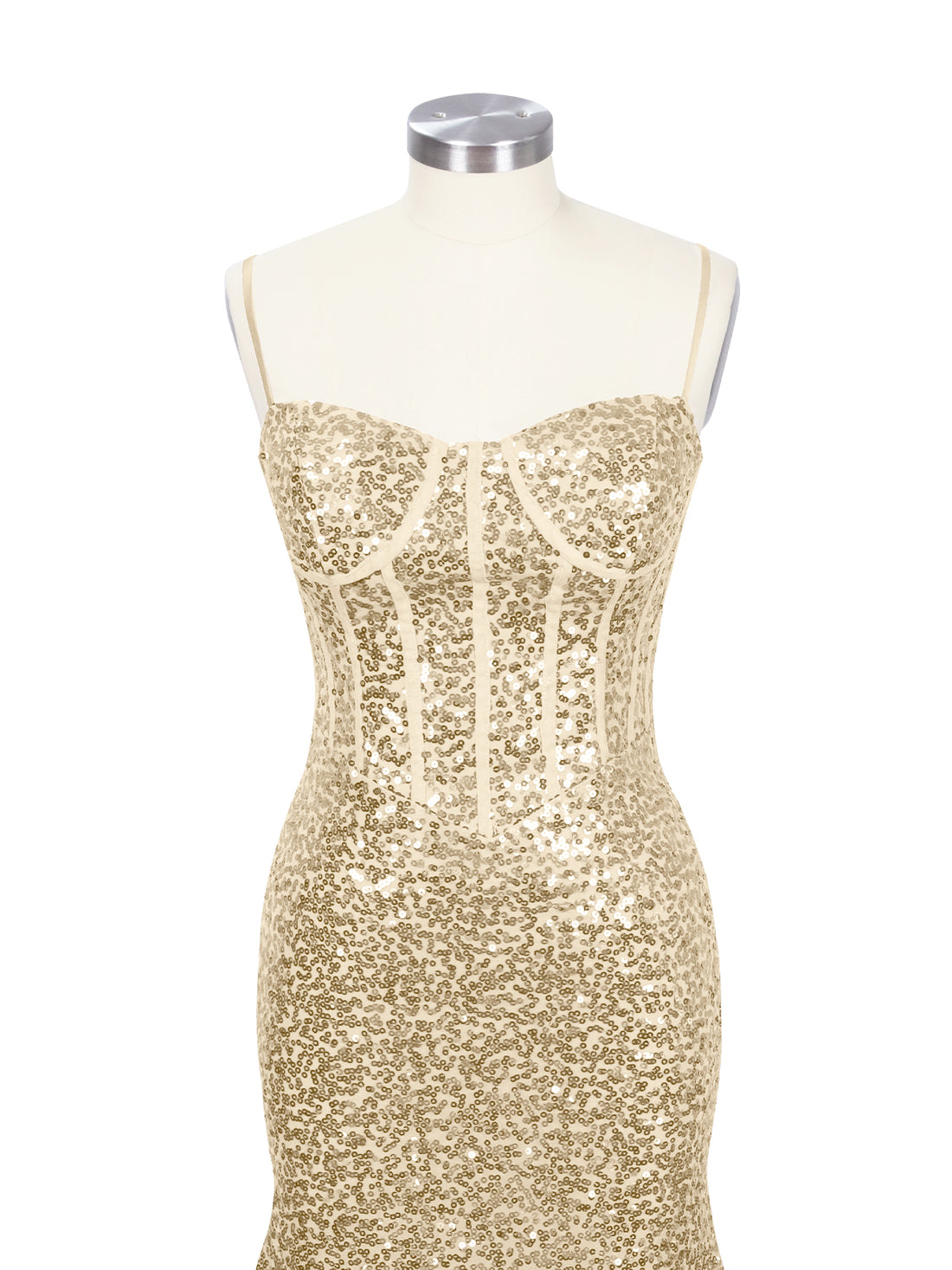 Spaghetti Sheath Prom Dress 