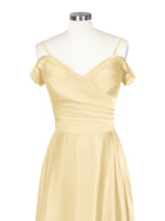 Silk-Like Pleated Prom Dress 