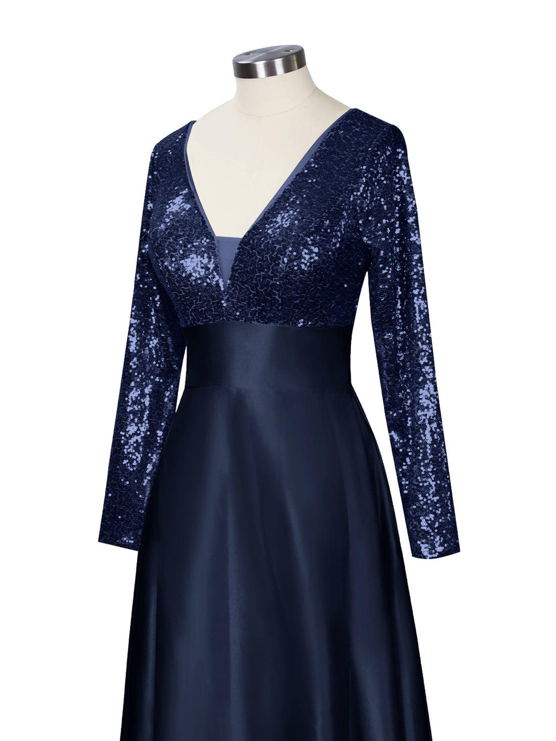 Long Sleeveless Sequin Prom Dress 