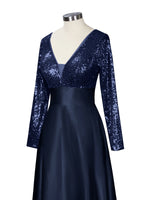 Long Sleeveless Sequin Prom Dress 