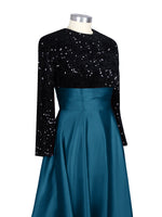 Sequin Jewel Neckline Prom Dress 
