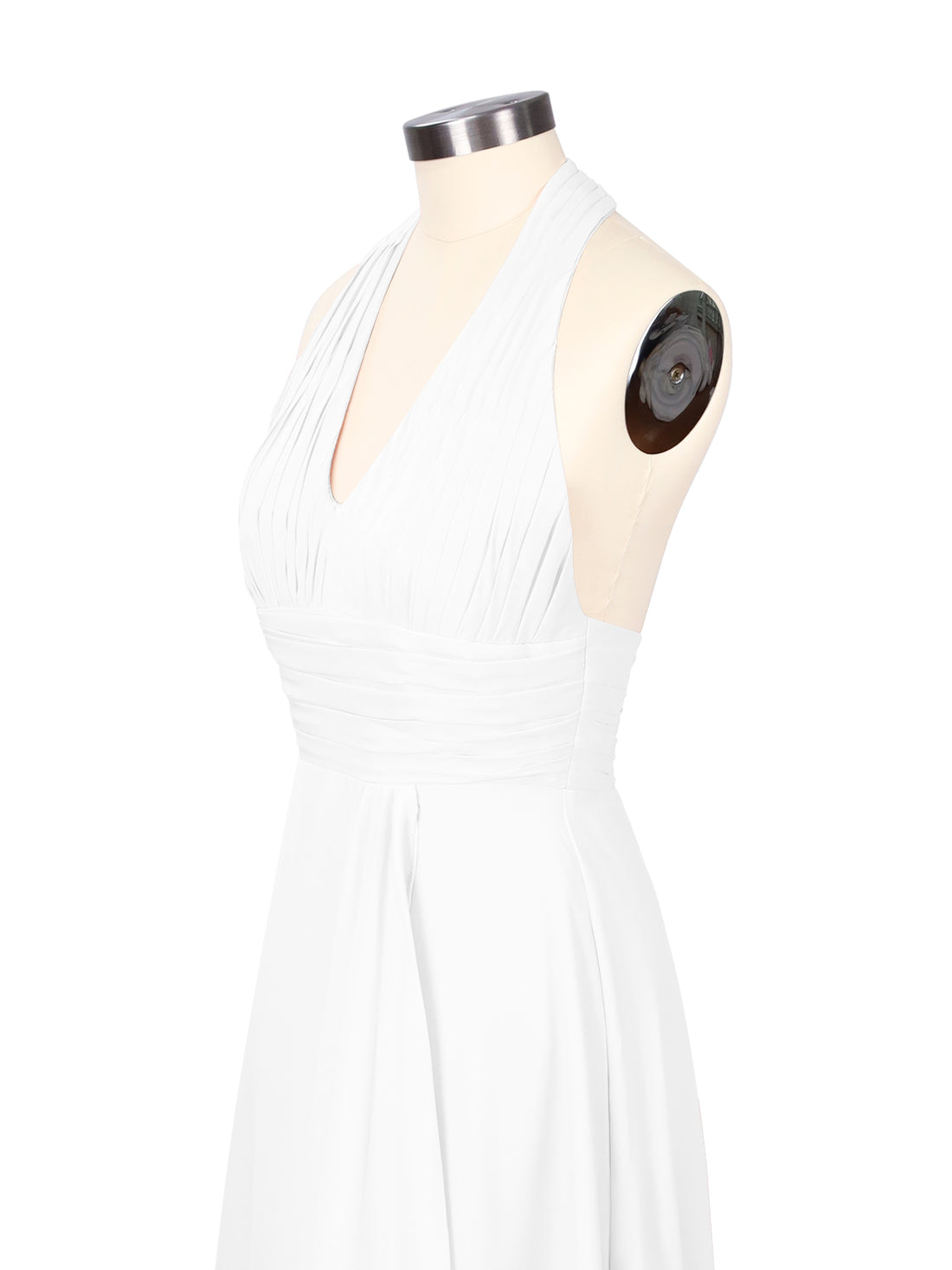Ruched Halter Bridesmaid Dress 