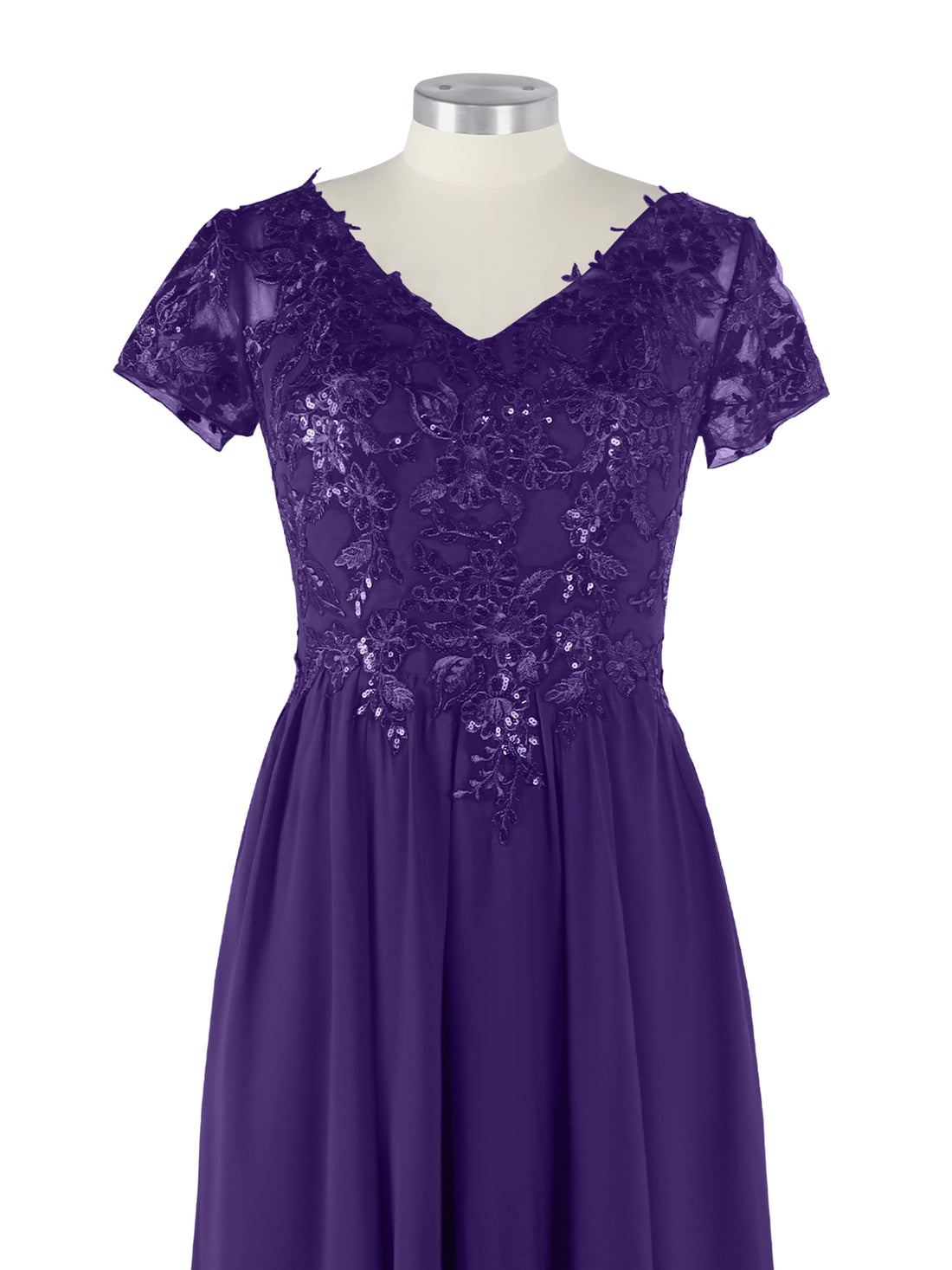 Short Sleeves Chiffon Dress 