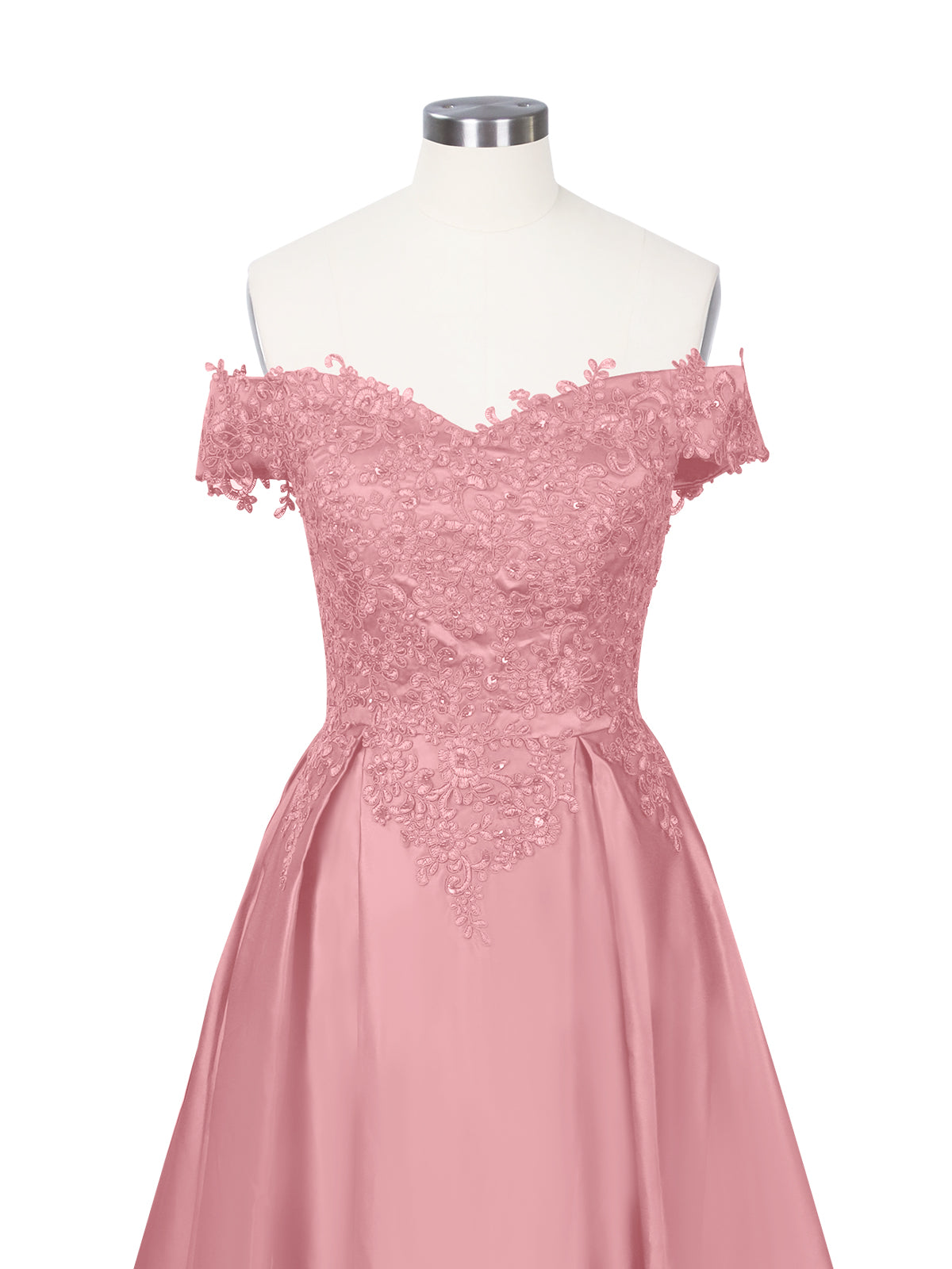 Applique Bodice Prom Dress 